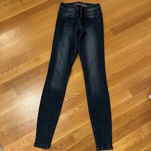 NWOT Tractr Blue Skinny Dark Jeans Women Size 24